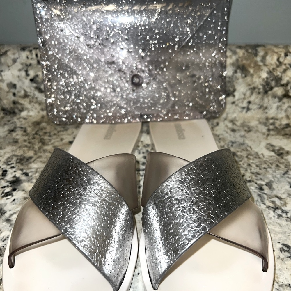 Melissa Lover jelly sandals with pouch